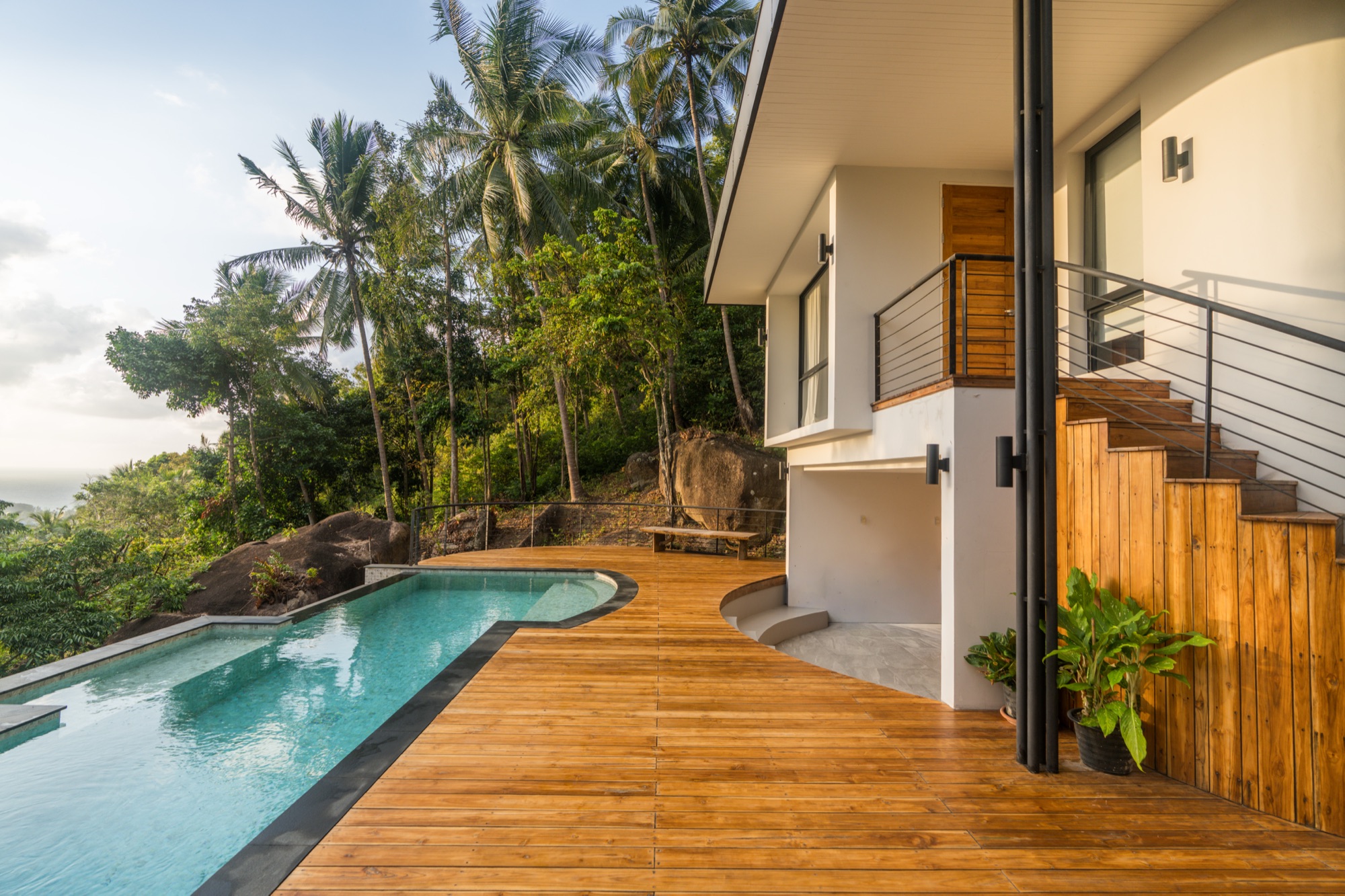 Poolside lounge area